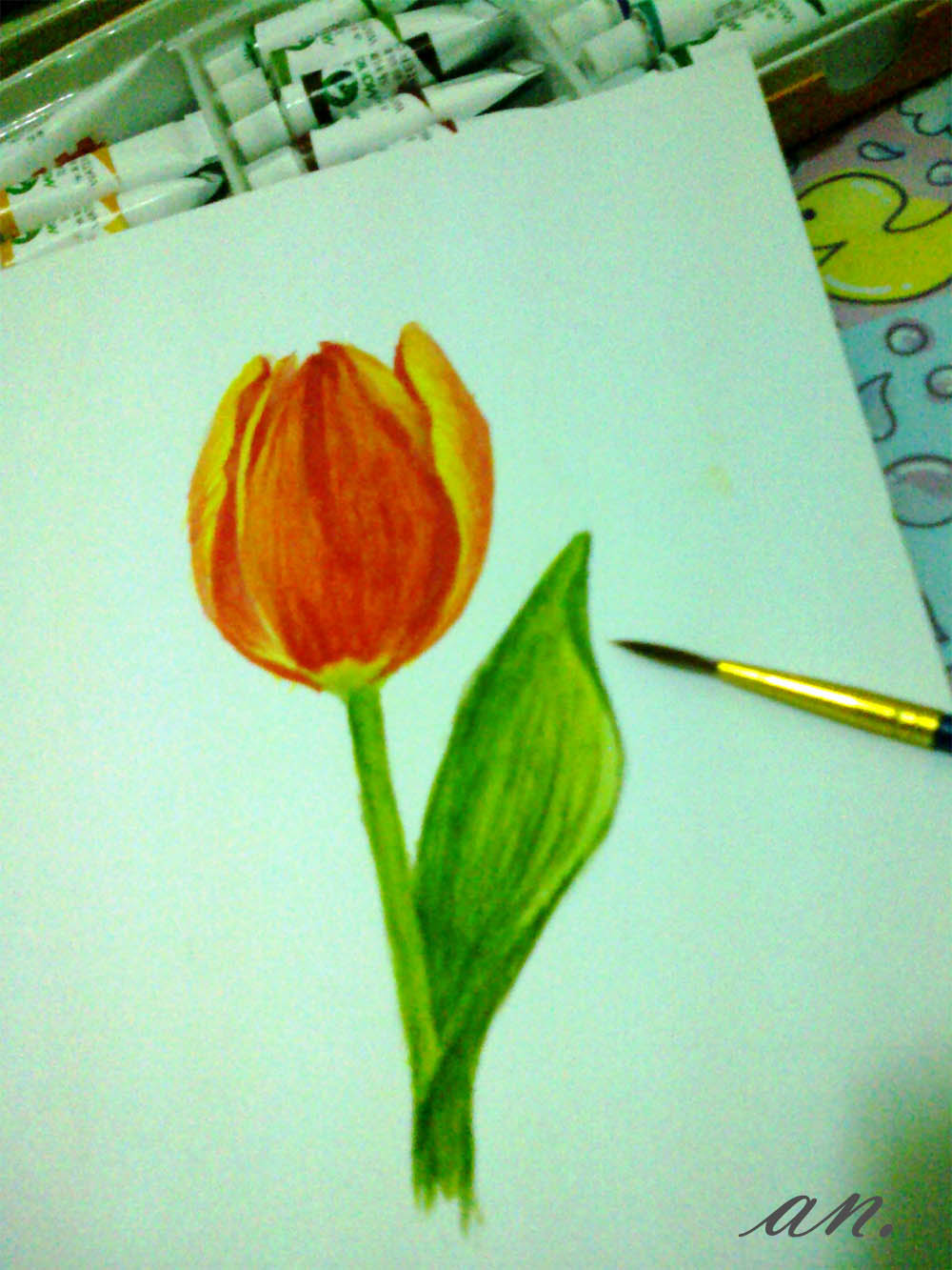Tulip Watercolor Anitaikans Blog
